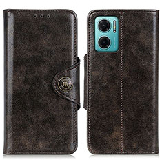Leather Case Stands Flip Cover Holder M12L for Xiaomi Redmi 10 Prime Plus 5G Bronze