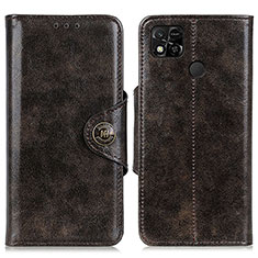 Leather Case Stands Flip Cover Holder M12L for Xiaomi Redmi 10A 4G Bronze