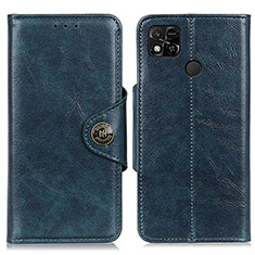 Leather Case Stands Flip Cover Holder M12L for Xiaomi Redmi 9C Blue