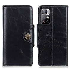 Leather Case Stands Flip Cover Holder M12L for Xiaomi Redmi Note 11S 5G Black