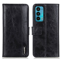 Leather Case Stands Flip Cover Holder M13L for Motorola Moto Edge 20 5G Black