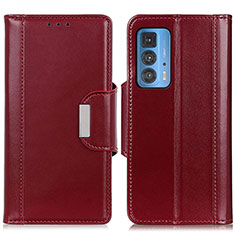 Leather Case Stands Flip Cover Holder M13L for Motorola Moto Edge S Pro 5G Red