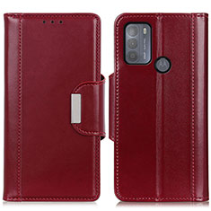 Leather Case Stands Flip Cover Holder M13L for Motorola Moto G50 Red