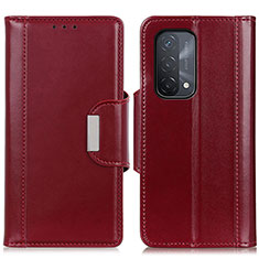 Leather Case Stands Flip Cover Holder M13L for OnePlus Nord N200 5G Red