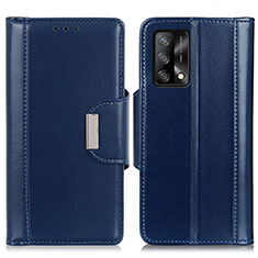 Leather Case Stands Flip Cover Holder M13L for Oppo A95 4G Blue