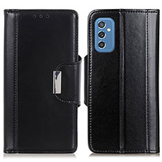 Leather Case Stands Flip Cover Holder M13L for Samsung Galaxy M52 5G Black
