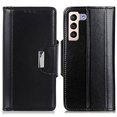 Leather Case Stands Flip Cover Holder M13L for Samsung Galaxy S21 5G Black