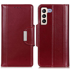 Leather Case Stands Flip Cover Holder M13L for Samsung Galaxy S21 FE 5G Red