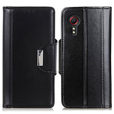 Leather Case Stands Flip Cover Holder M13L for Samsung Galaxy XCover 5 SM-G525F Black