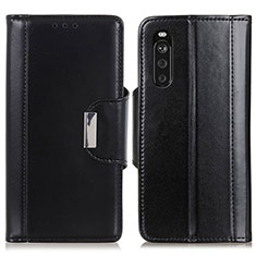 Leather Case Stands Flip Cover Holder M13L for Sony Xperia 10 III Black