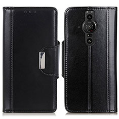 Leather Case Stands Flip Cover Holder M13L for Sony Xperia PRO-I Black