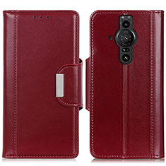 Leather Case Stands Flip Cover Holder M13L for Sony Xperia PRO-I Red