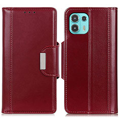 Leather Case Stands Flip Cover Holder M14L for Motorola Moto Edge 20 Lite 5G Red