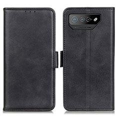 Leather Case Stands Flip Cover Holder M15L for Asus ROG Phone 7 Pro Black