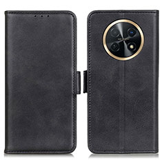Leather Case Stands Flip Cover Holder M15L for Huawei Nova Y91 Black