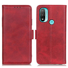 Leather Case Stands Flip Cover Holder M15L for Motorola Moto E20 Red
