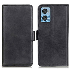 Leather Case Stands Flip Cover Holder M15L for Motorola Moto E22i Black