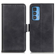 Leather Case Stands Flip Cover Holder M15L for Motorola Moto Edge 20 Pro 5G Black