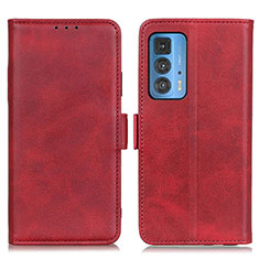 Leather Case Stands Flip Cover Holder M15L for Motorola Moto Edge 20 Pro 5G Red