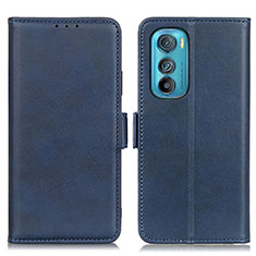 Leather Case Stands Flip Cover Holder M15L for Motorola Moto Edge 30 5G Blue