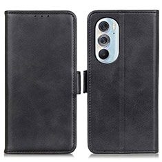 Leather Case Stands Flip Cover Holder M15L for Motorola Moto Edge 30 Pro 5G Black
