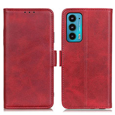 Leather Case Stands Flip Cover Holder M15L for Motorola Moto Edge Lite 5G Red