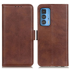 Leather Case Stands Flip Cover Holder M15L for Motorola Moto Edge S Pro 5G Brown