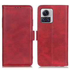 Leather Case Stands Flip Cover Holder M15L for Motorola Moto Edge X30 Pro 5G Red