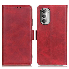Leather Case Stands Flip Cover Holder M15L for Motorola Moto G Stylus (2022) 4G Red