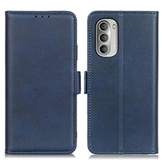 Leather Case Stands Flip Cover Holder M15L for Motorola Moto G Stylus (2022) 5G Blue