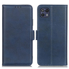 Leather Case Stands Flip Cover Holder M15L for Motorola Moto G50 5G Blue
