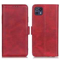 Leather Case Stands Flip Cover Holder M15L for Motorola Moto G50 5G Red