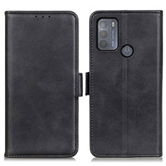 Leather Case Stands Flip Cover Holder M15L for Motorola Moto G50 Black