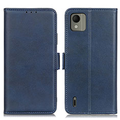 Leather Case Stands Flip Cover Holder M15L for Nokia C110 Blue