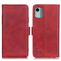 Leather Case Stands Flip Cover Holder M15L for Nokia C12 Light Brown