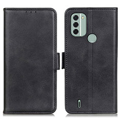 Leather Case Stands Flip Cover Holder M15L for Nokia C31 Black