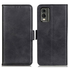 Leather Case Stands Flip Cover Holder M15L for Nokia C32 Black