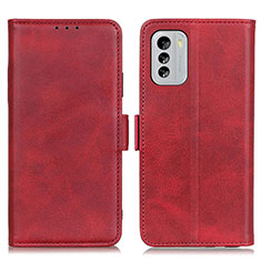 Leather Case Stands Flip Cover Holder M15L for Nokia G60 5G Light Brown