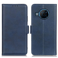 Leather Case Stands Flip Cover Holder M15L for Nokia X100 5G Blue