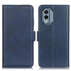 Leather Case Stands Flip Cover Holder M15L for Nokia X30 5G Blue