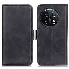 Leather Case Stands Flip Cover Holder M15L for OnePlus 11 5G Black