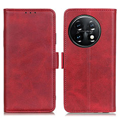 Leather Case Stands Flip Cover Holder M15L for OnePlus 11 5G Red