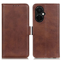 Leather Case Stands Flip Cover Holder M15L for OnePlus Nord N30 5G Brown