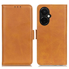 Leather Case Stands Flip Cover Holder M15L for OnePlus Nord N30 5G Light Brown