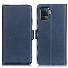 Leather Case Stands Flip Cover Holder M15L for Oppo A94 4G Blue