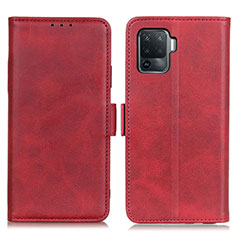 Leather Case Stands Flip Cover Holder M15L for Oppo A94 4G Red