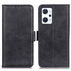 Leather Case Stands Flip Cover Holder M15L for Oppo Reno7 A Black
