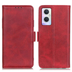 Leather Case Stands Flip Cover Holder M15L for Oppo Reno7 Lite 5G Red