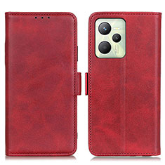 Leather Case Stands Flip Cover Holder M15L for Realme C35 Red