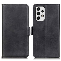 Leather Case Stands Flip Cover Holder M15L for Samsung Galaxy A23 5G Black
